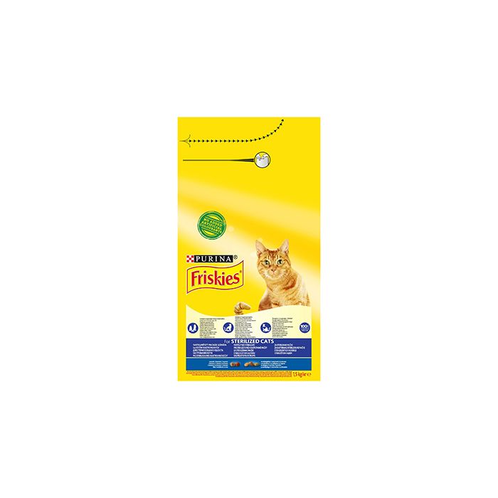 Friskies Cat Sterilisane Losos i Povrće 1,5kg