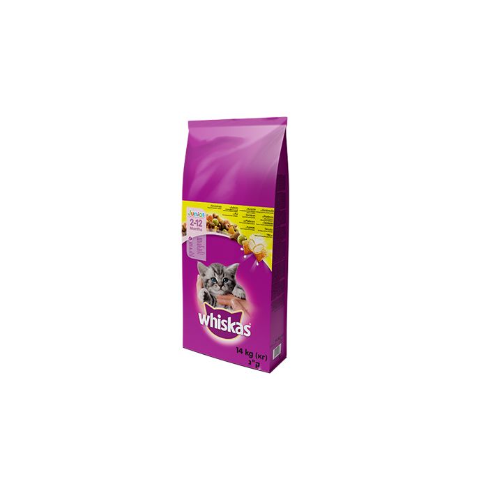 Whiskas Briketi Junior Piletina 14kg