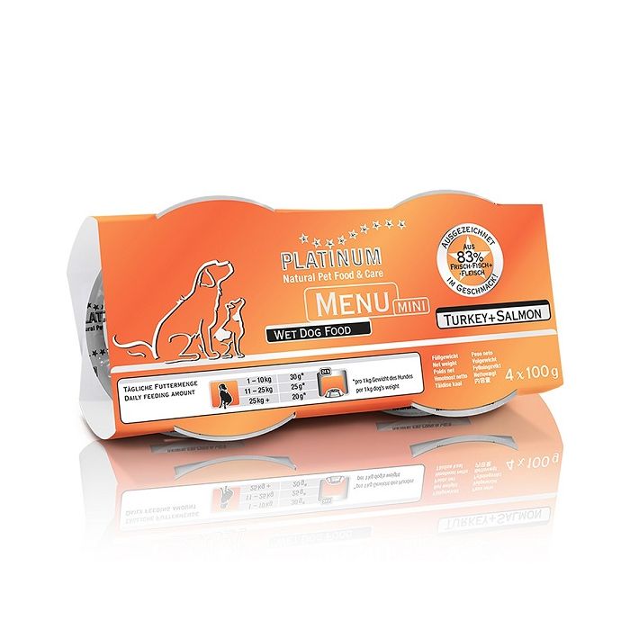 Platinum Menu Mini Turkey + Salmon 4x100g