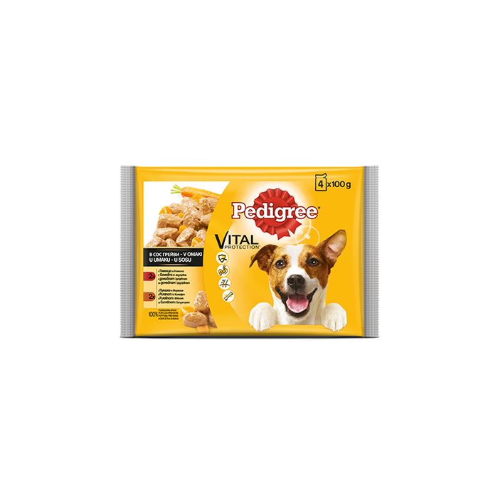 Pedigree Govedina sa Jagnjetinom i Ćuretina sa Šargarepom 4x100g