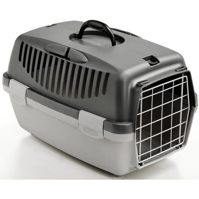 Stefanplast Transporter sa Metalnim Vratima Gulliver 1 Tamno Siva / Svetlo Siva 48x32x31cm