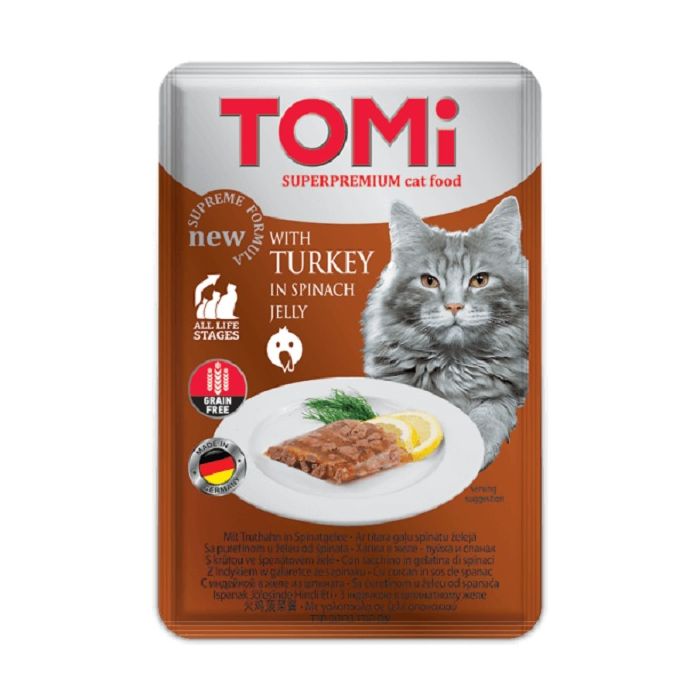 Tomi Mačka GF Ćuretina U Sosu Od Spanaća 100g
