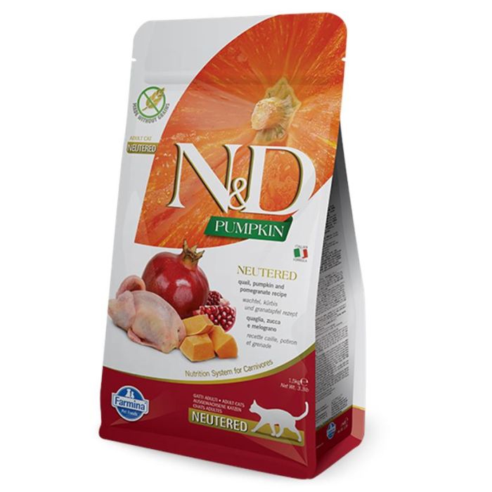 N&D Cat Pumpkin Neutered Quail & Pomegranate 1,5kg