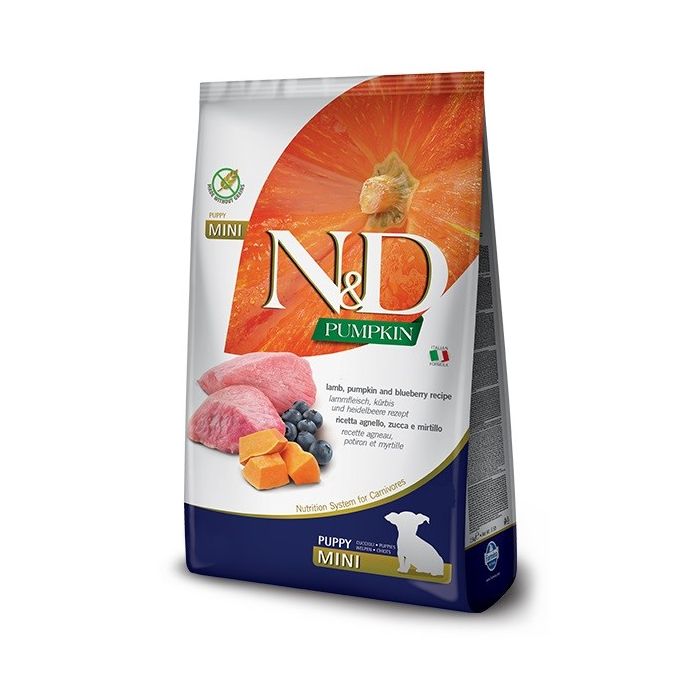 N&D Pumpkin Puppy Mini Lamb & Blueberry 800g