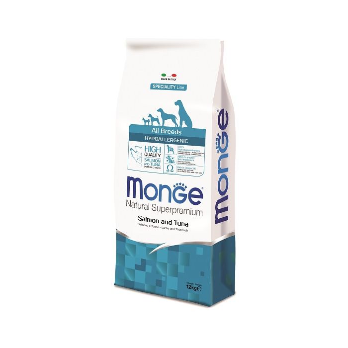 Monge All Breeds Hypoallergenic Losos i Tunjevina 12kg