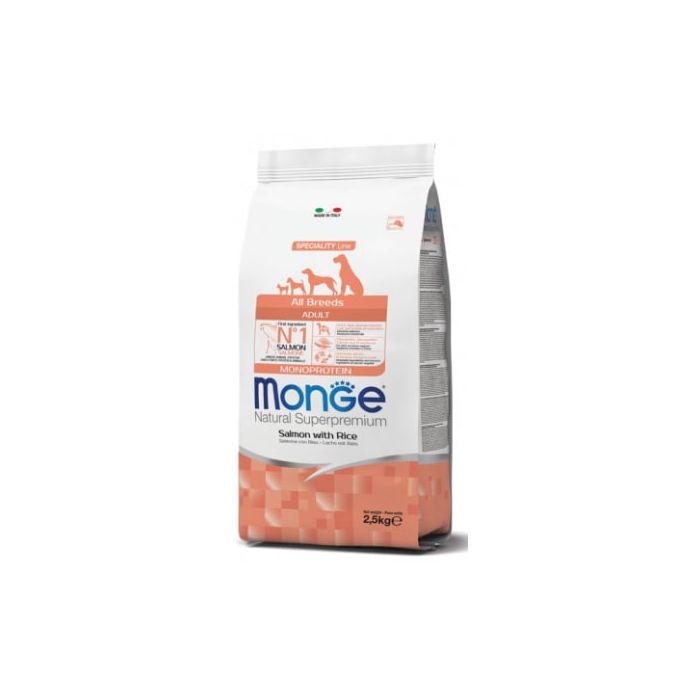 Monge Adult All Breeds Losos i Pirinač 2,5kg