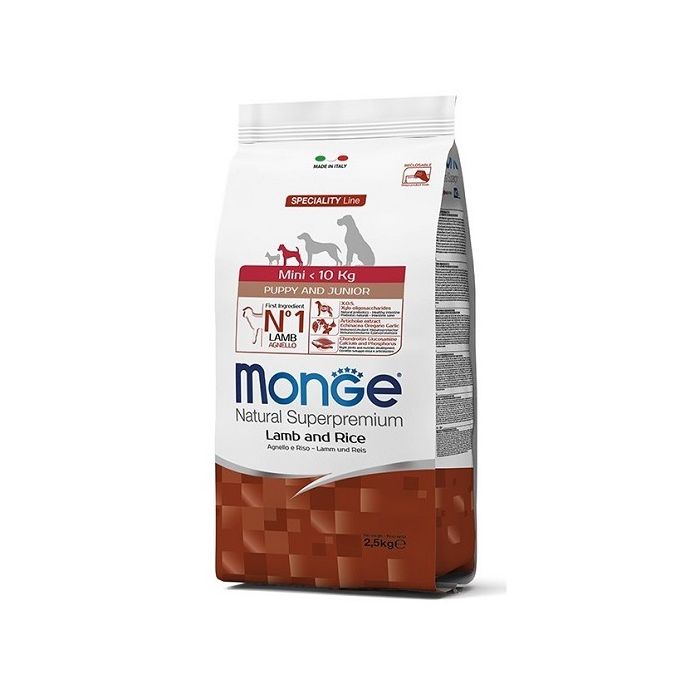 Monge Mini Puppy and Junior Jagnjetina i Pirinač 2,5kg
