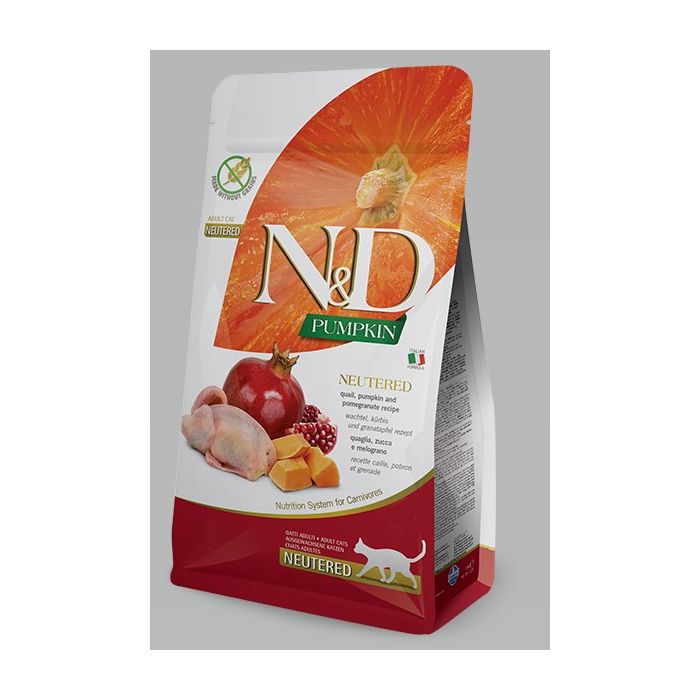 N&D Pumpkin Cat Neutered Quail & Pomegranate 5kg