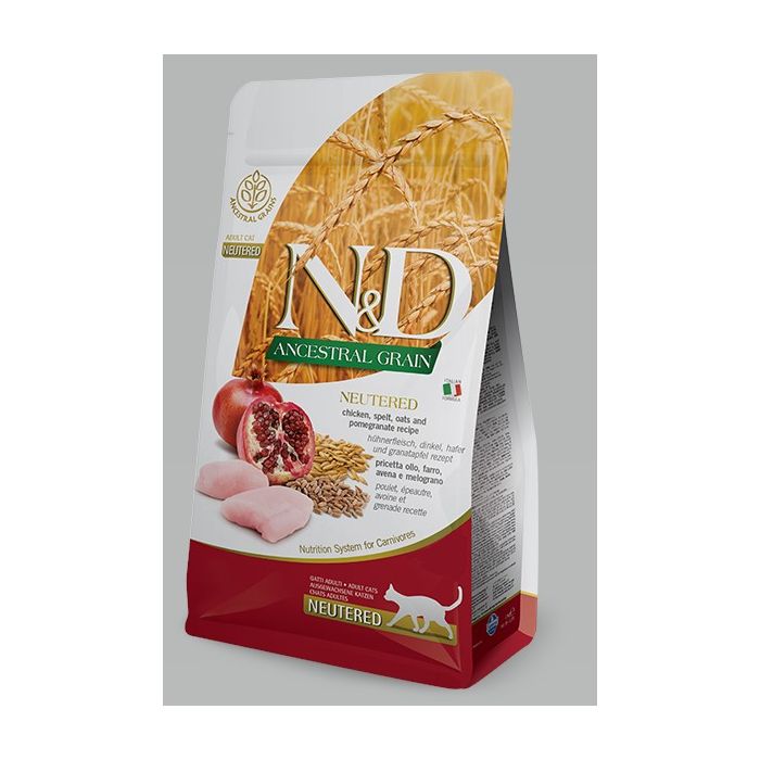 N&D Low Grain Cat Neutered Chicken & Pomegranate 10kg