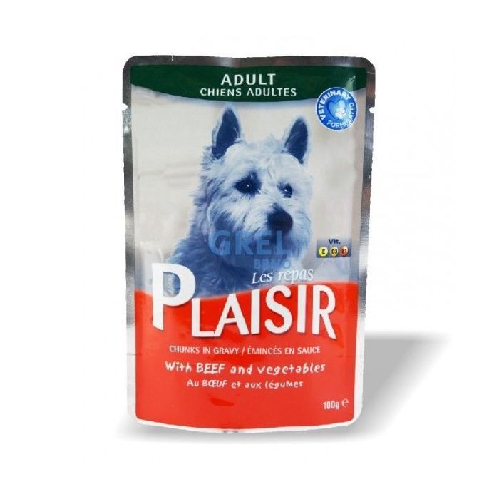 Plaisir Preliv Za Pse Govedina i Povrće 100g
