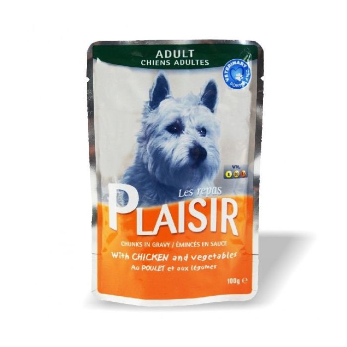 Plaisir Preliv Za Pse Piletina i Povrće 100g