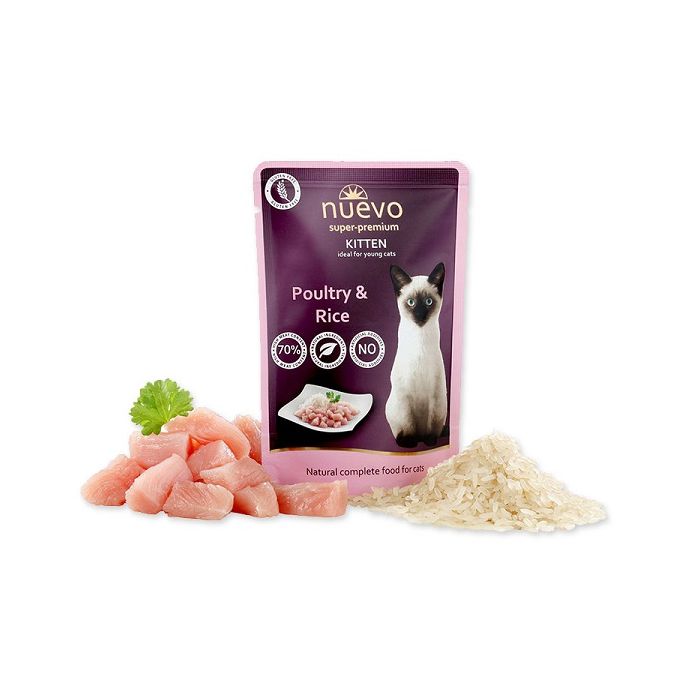 Nuevo Kitten Kesica Živina i Pirinač 85g