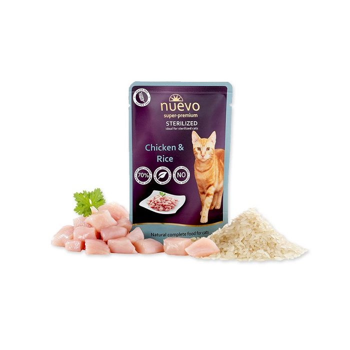 Nuevo Cats Sterilized Kesica Piletina i Pirinač 85g