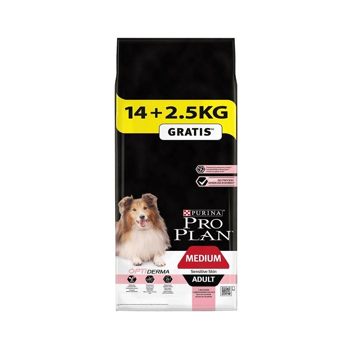 Pro Plan Medium Adult Sensitive Skin 14+2,5kg