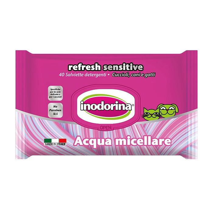 Inodorina Vlažne Maramice Refresh Sensitive Micelarna Voda 40 kom.