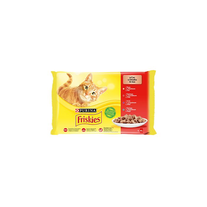 Friskies Cat Piletina, Govedina, Jagnjetina i Pačetina 4x85g