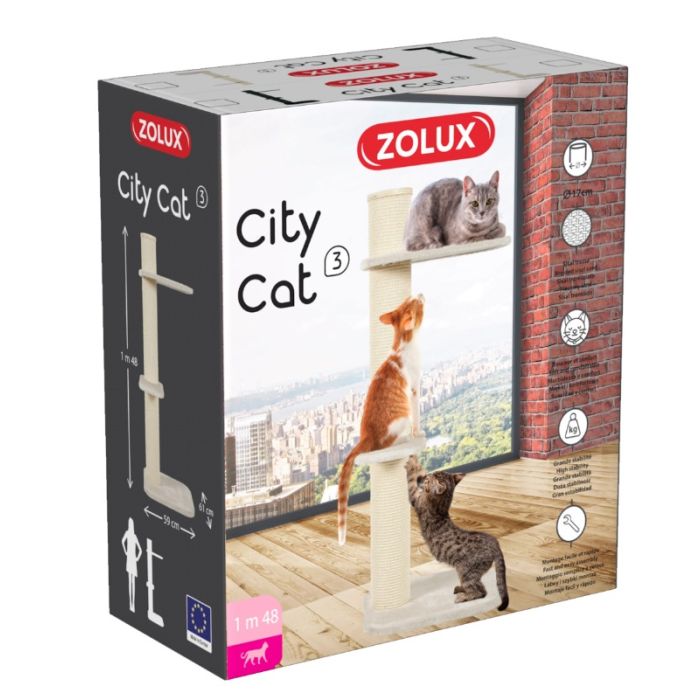 504125BEI Zolux City Cat Grebalica 3 Bež