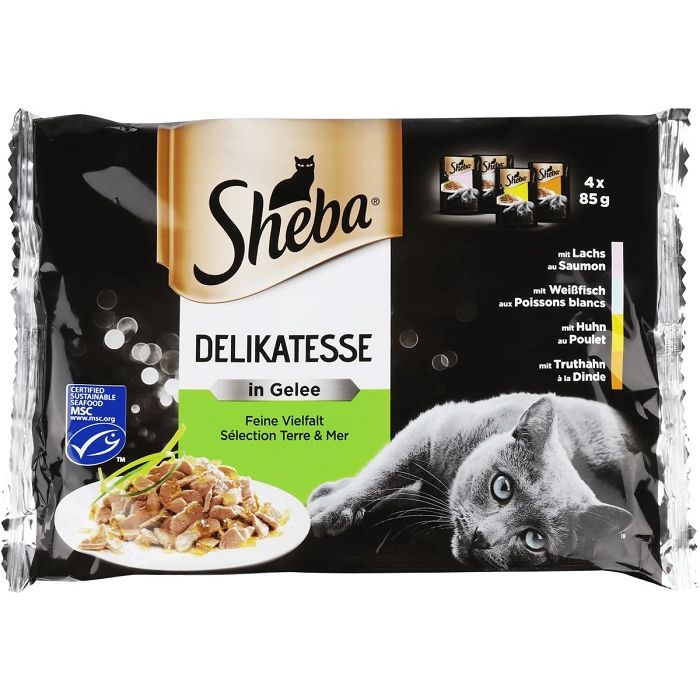 Sheba Fine Flakes Mešani Izbor Kesice 4x85g