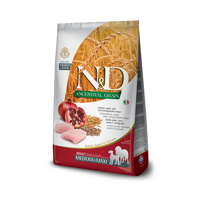 N&D Low Grain Chicken&Pomegranate Medium&Maxi 2,5kg