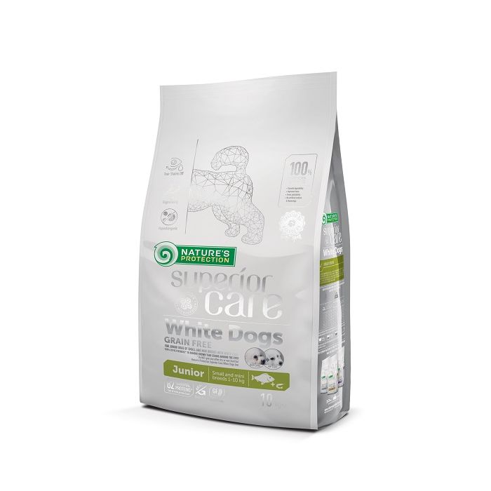 Nature's Protection White Dogs GF Junior Small and Mini Bela Riba 1,5kg