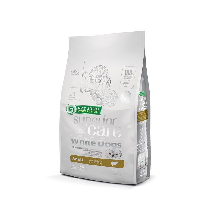 Nature's Protection White Dogs Adult Small and Mini Jagnjetina 1,5kg