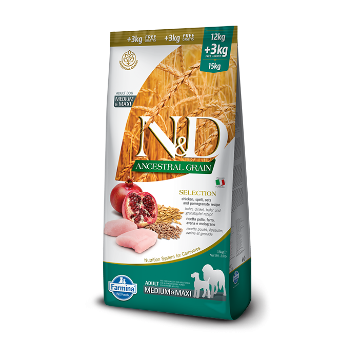 N&D Medium&Maxi Chicken&Pomegranate 15kg