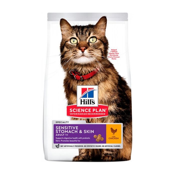 Hill's Adult Feline Sensitive Stomach & Skin Piletina 300g