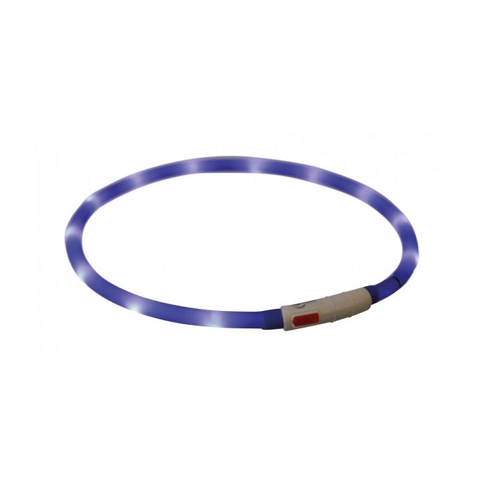 Trixie USB Flash Light Svetleća Ogrlica Royal Plava 70cm / 10mm