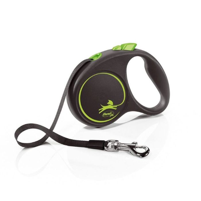 Flexi Povodac Black Design S Traka Zeleni 5m