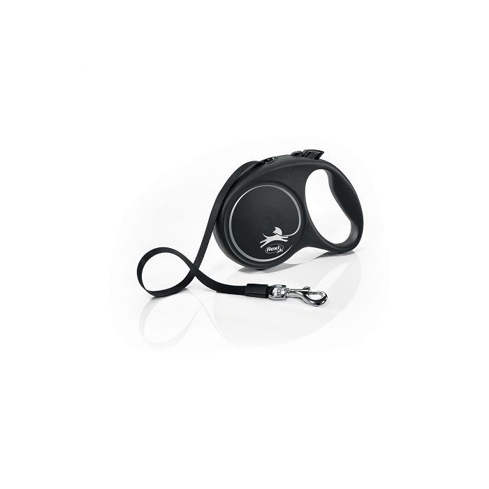 Flexi Povodac Black Design M Traka Sivi 5m
