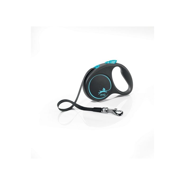 Flexi Povodac Black Design S Traka Plavi 5m