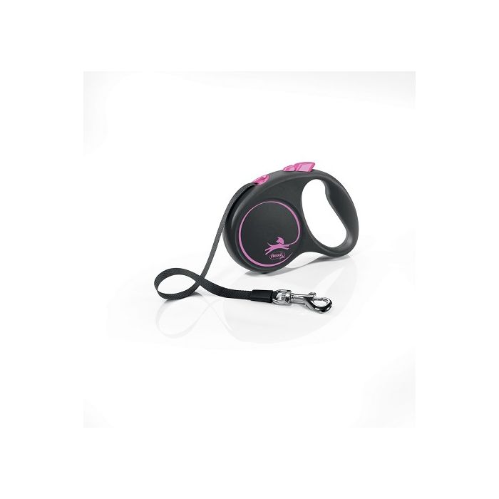 Flexi Povodac Black Design S Traka Rozi 5m