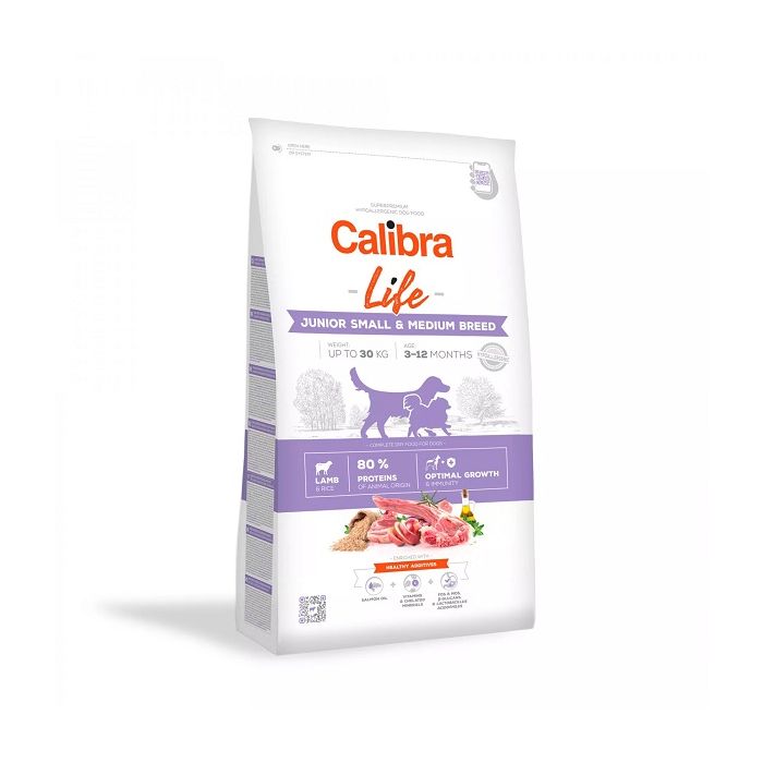 Calibra Dog Life Junior Small & Medium Breed Jagnjetina 12kg