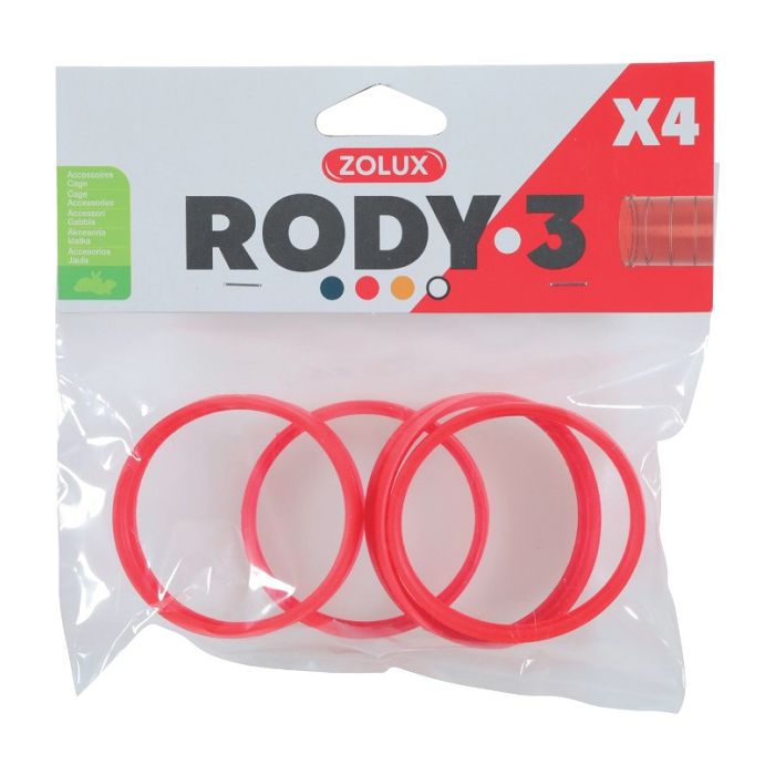206031 Zolux Rody3 Spojnica za Cevi u Kavezu Crvena 4 kom.