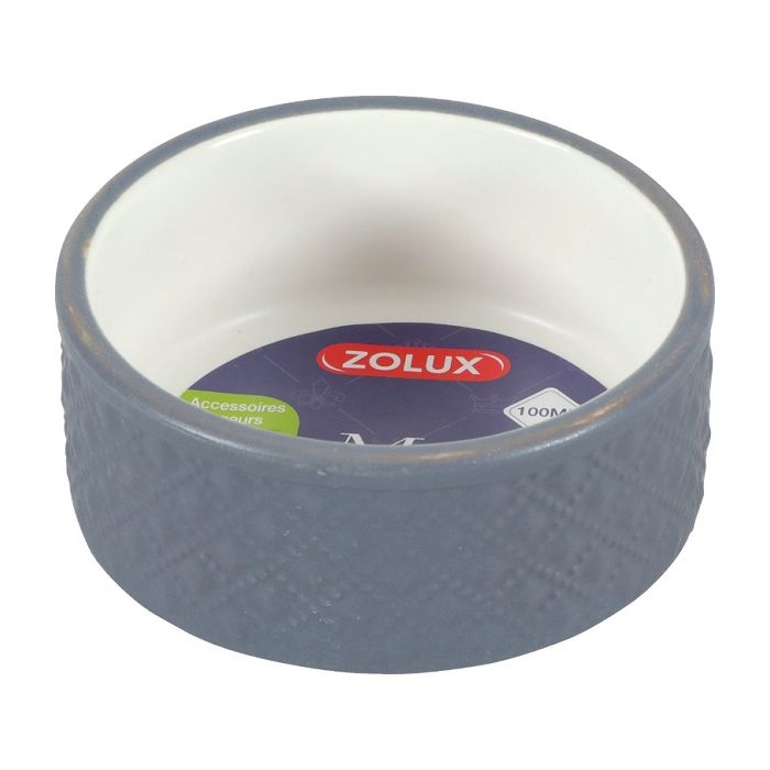 206617 Zolux keramička Činija Margot Siva 100ml