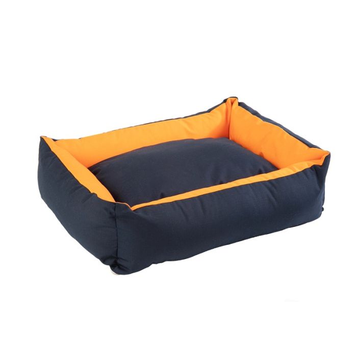 Pet Line Krevet za Pse sa Jastukom Teget - Oranž - Teget 90x70cm