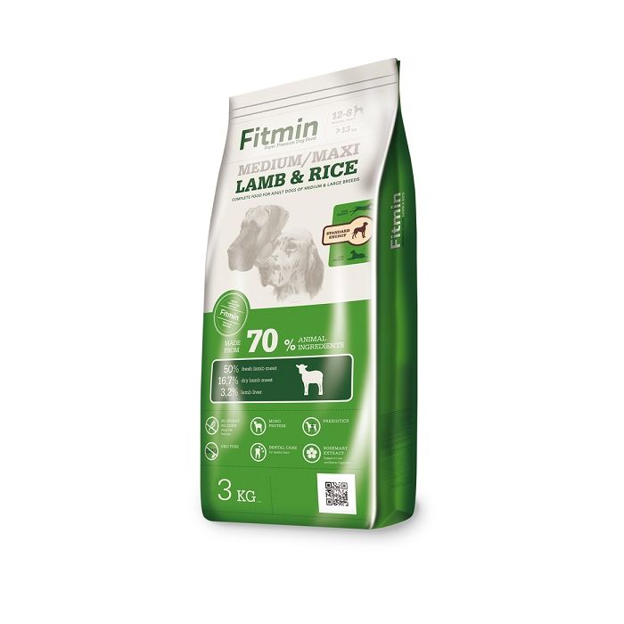 Fitmin Dog Nutrition Programme Medium / Maxi Jagnjetina & Pirinač 3kg