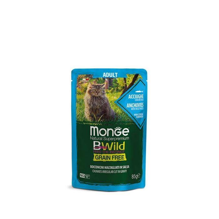 Monge BWild Cat Adult Inćun i Povrće Kesica 85g