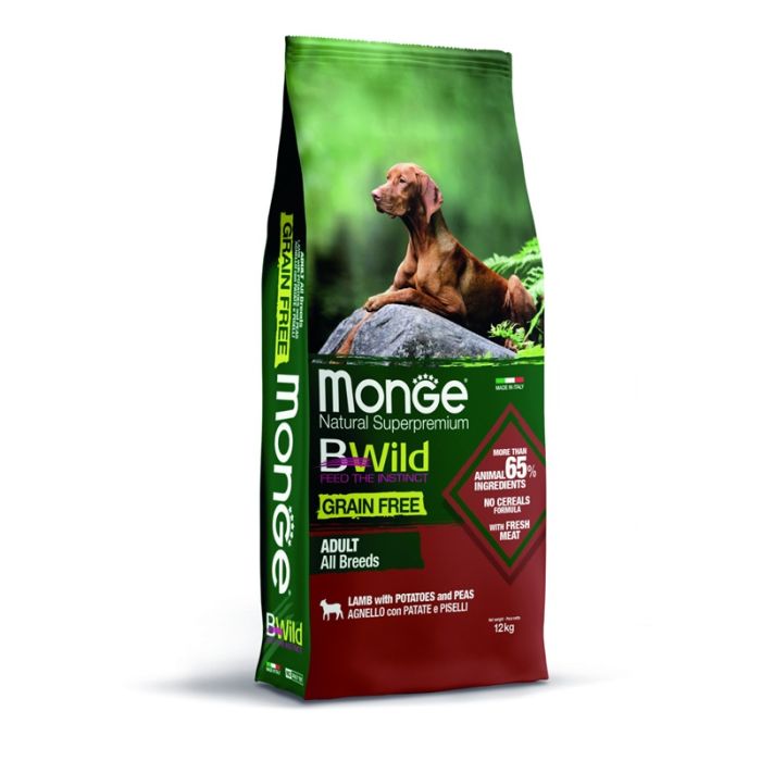 Monge BWild Grain Free Jagnjetina sa Krompirom i Graškom 12kg