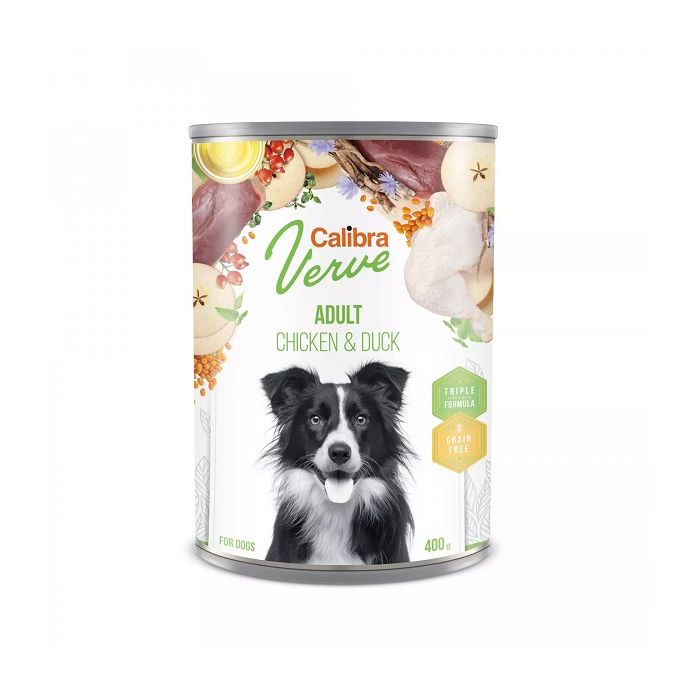 Calibra Dog Verve Konzerva GF Adult Piletina & Pačetina 400g