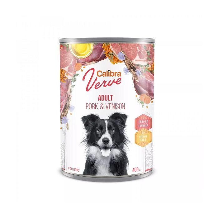 Calibra Dog Verve Konzerva GF Adult Svinjetina & Divljač 400g