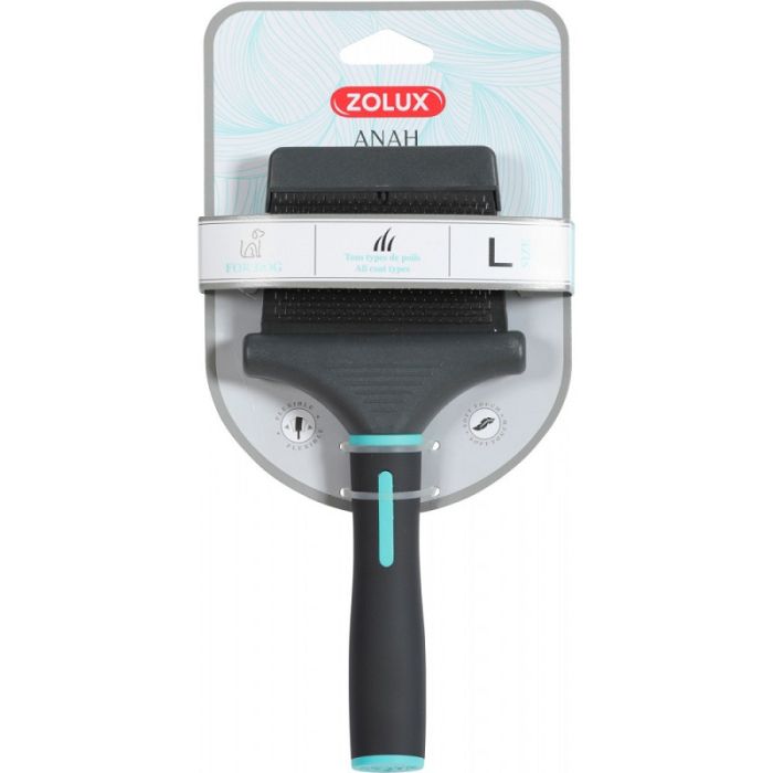 470811 Zolux Anah Dupla Flex Četka L 9,5x6,2x21,5cm