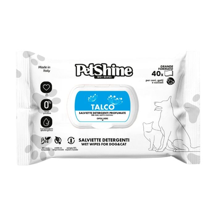 Petshine Talco Vlažne Maramice 40 kom.