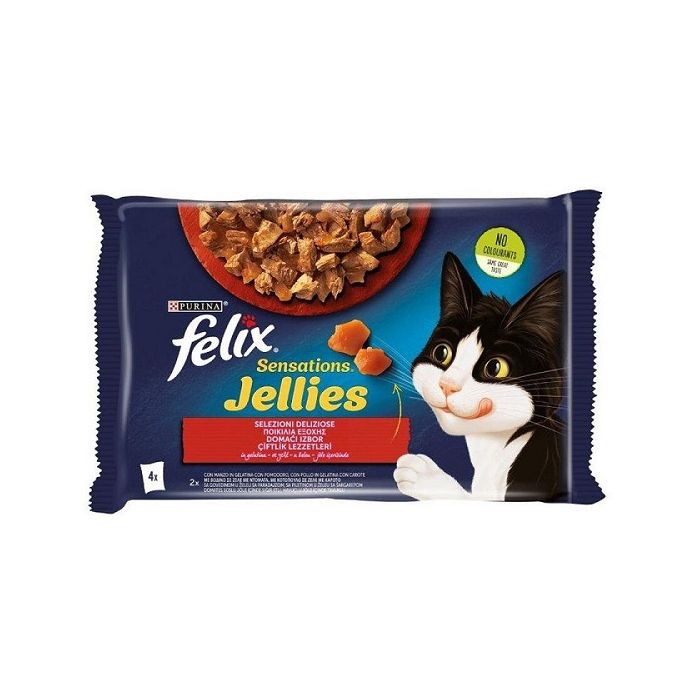 Felix Sensations Govedina i Piletina u Želeu 4x85g
