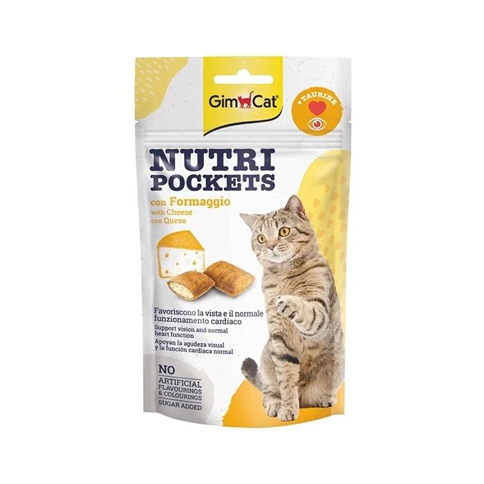 GimCat Nutri Pockets Sir i Taurin 60g