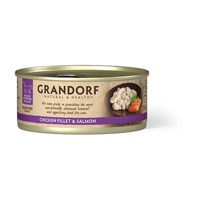 Grandorf Cat Grain Free Konzerva Pileće Grudi & Losos 70g