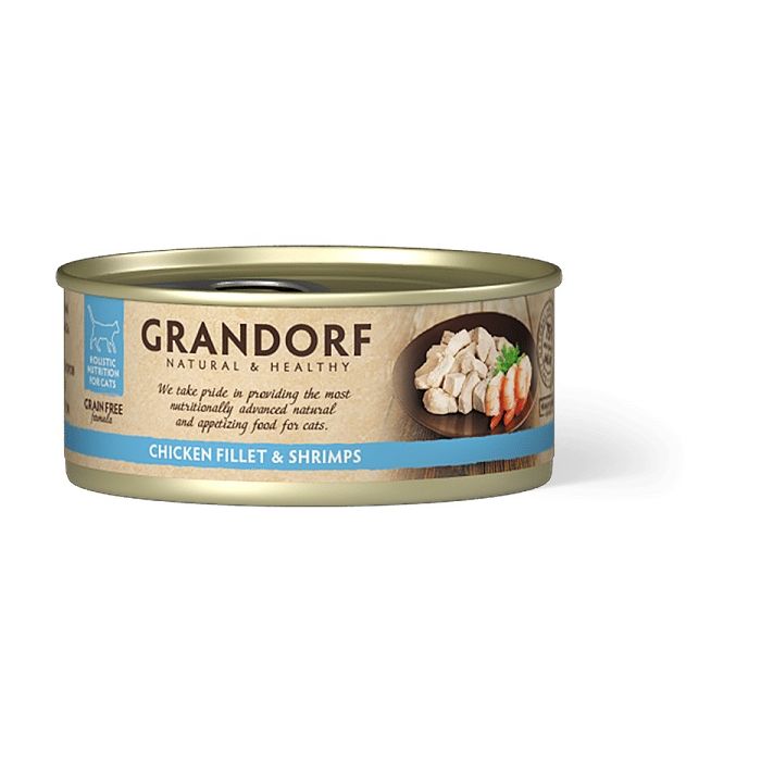 Grandorf Cat Grain Free Konzerva Pileće Grudi & Škampi 70g