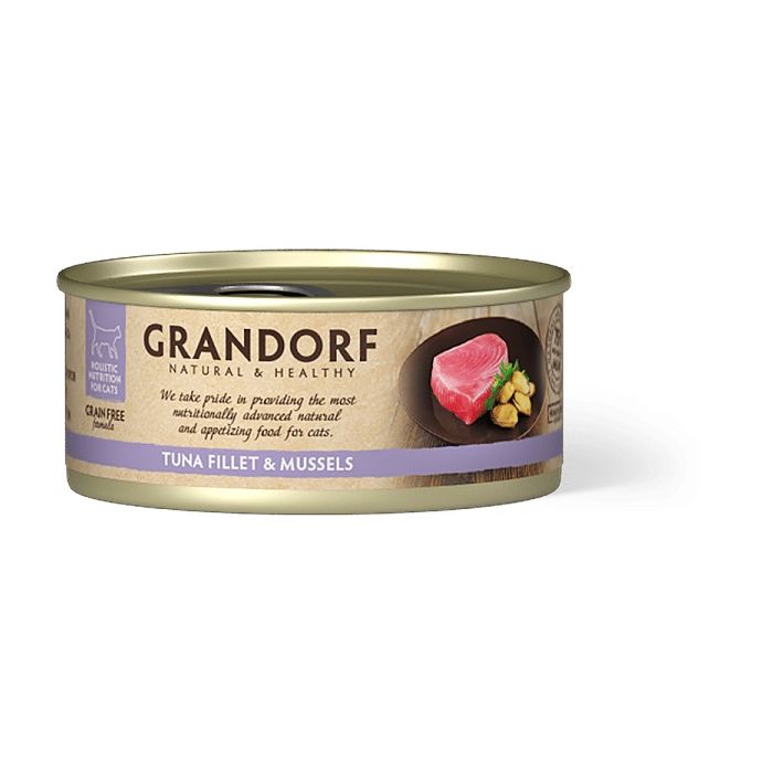 Grandorf Cat Grain Free Konzerva Fileti Tune & Dagnje 70g