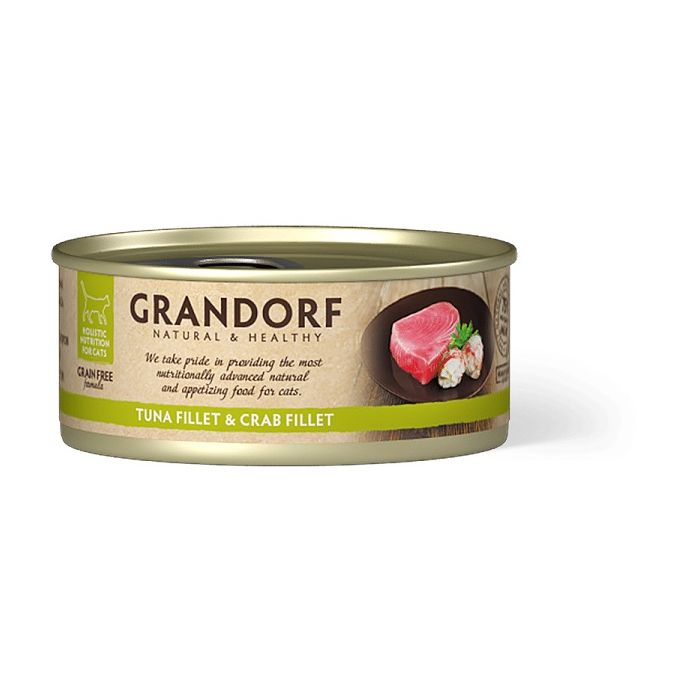 Grandorf Cat Grain Free Konzerva Fileti Tune & Kraba 70g
