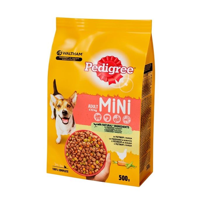 Pedigree Briketi Adult Mini Živina i Povrće 500g